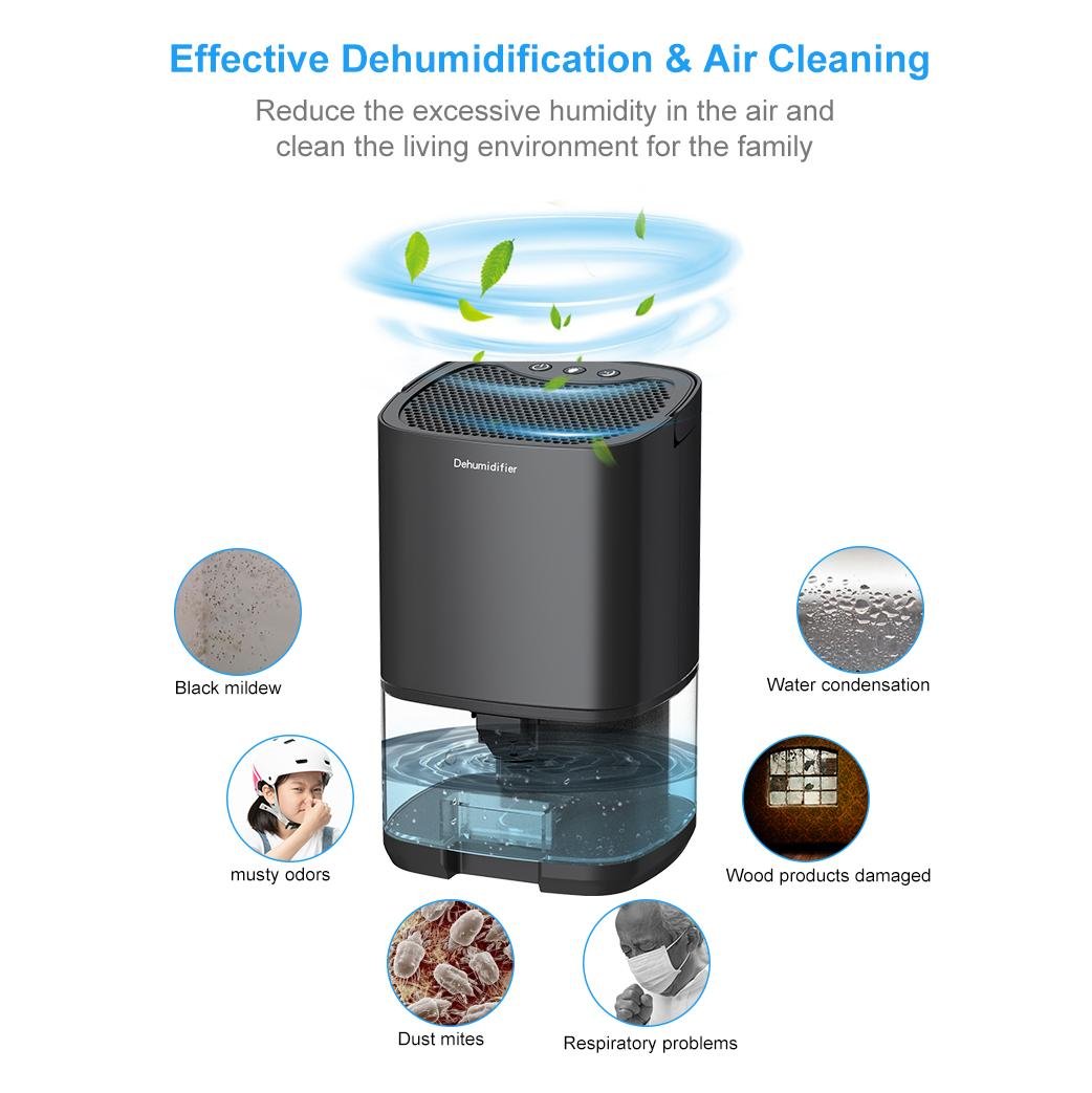 Dehumidifier 2in1 Moisture Absorber Purification 1L 14W H2102 Elegant - Image 2