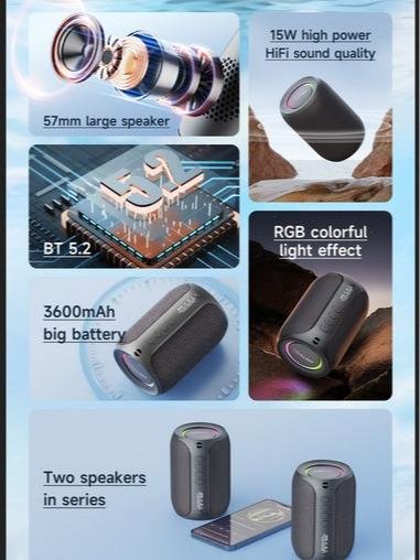 ZEALOT S32 Pro 3600 Mah Portable Subwoofer Waterproof Speaker Wireless Outdoor 16 Jam Hifi Sound quality Dual Pairing