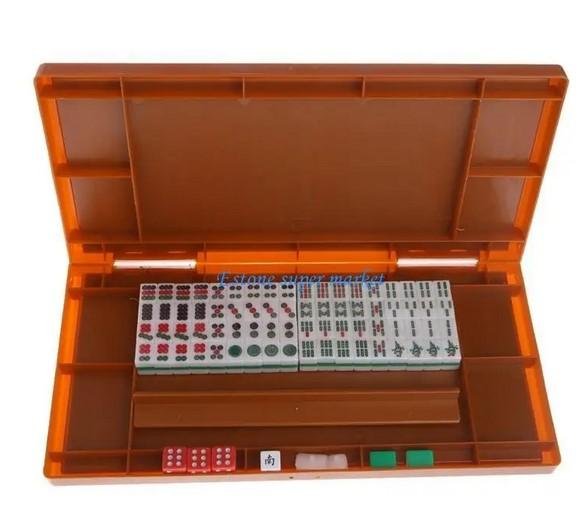 TRAVEL SIZE Mini Mahjong Set Portable Lipat Premium Acrylic Tiles Meja Flanel - Image 5