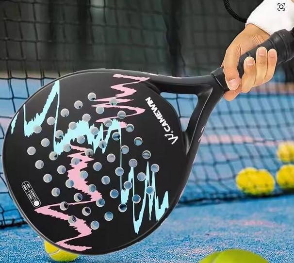 Raket Padel Racket Professional Teardrops Carbon Fiber Soft EVA High quality