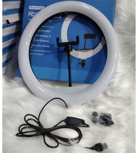 Paket Lengkap Ring Light LED 33 CM Plus Tripod 2,1M Holder HP Ring Light Live Streaming Lampu Make Up Vlog - Image 6