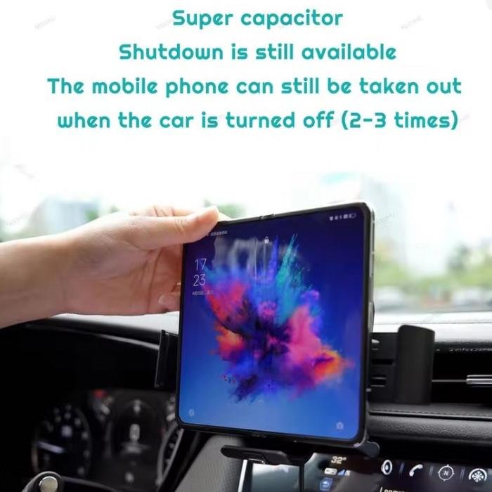 Automatic Clamping 15W Fast Wireless Car Charger Stand Mound Magnetic Qi Holder Tablet Ip4d Hp 4,5 inch - 7,2 Inch - Image 5