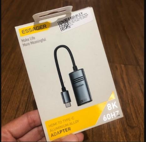 Adapter HDMI to Type-C 8K 60Hz Plug & Play Aluminum Monitor TV Proyektor