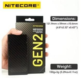 NITECORE NB10000 GEN2 10000 mAh Power Bank Ultra lightweight Fast Charging Portable Charger Lithium Battery