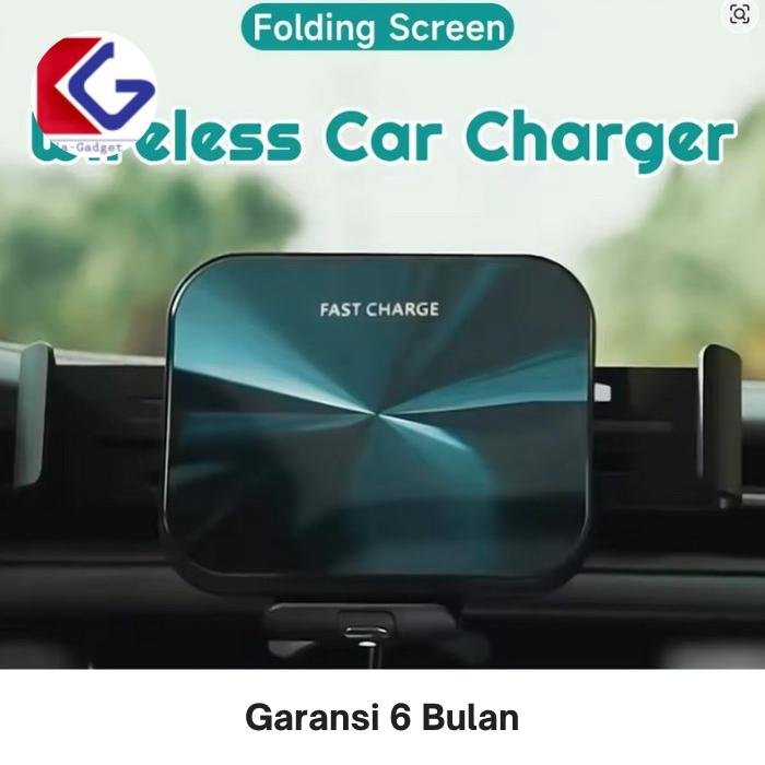 Automatic Clamping 15W Fast Wireless Car Charger Stand Mound Magnetic Qi Holder Tablet Ip4d Hp 4,5 inch - 7,2 Inch