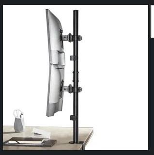 Bracket Dual Monitor TV Table Stand Dual Layer VESA 100 x 100 10-27 Inch - Image 4