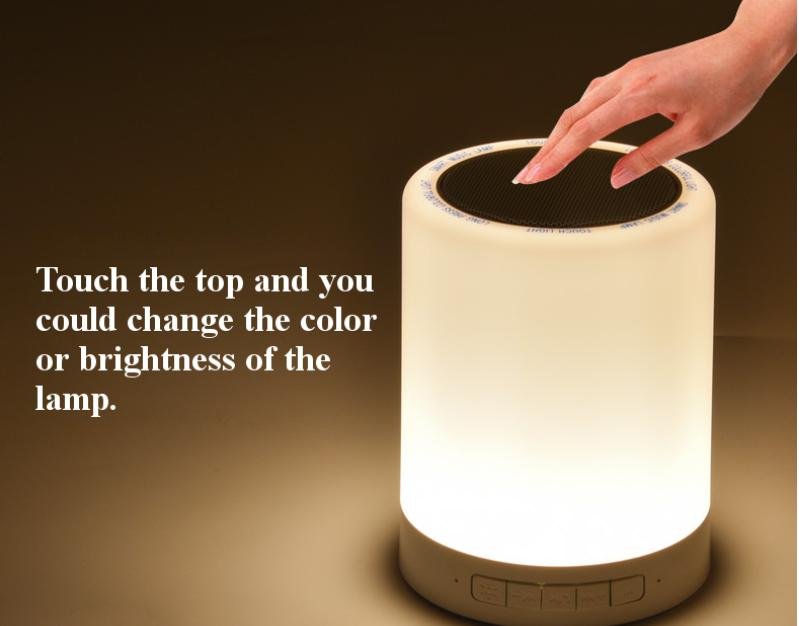 PORTABLE SPEAKER LV 2016 PLUS BLUETOOTH TOUCH LAMP LAMPU TIDUR LED ORI - Image 4