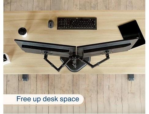 Bracket Dual Monitor Stand and Adjustable Arms Vesa Mounts Screens up to 27 inch - Image 4