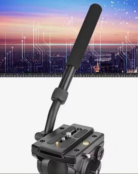 Kepala Tripod Damping Hydraulik 360 Derajat dengan Plat Quick Release untuk Kamera Digital SLR Fotografi - Image 4