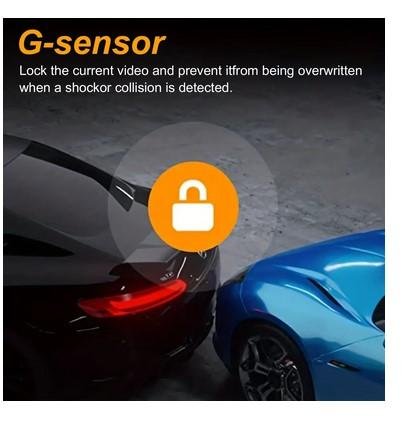 Kamera Mobil DashCamMobil Front And Inside,3.16inchdash Cam 1080P G Sensor HD Night Vision Loop Recording Wide Angle Car DVR - Image 3