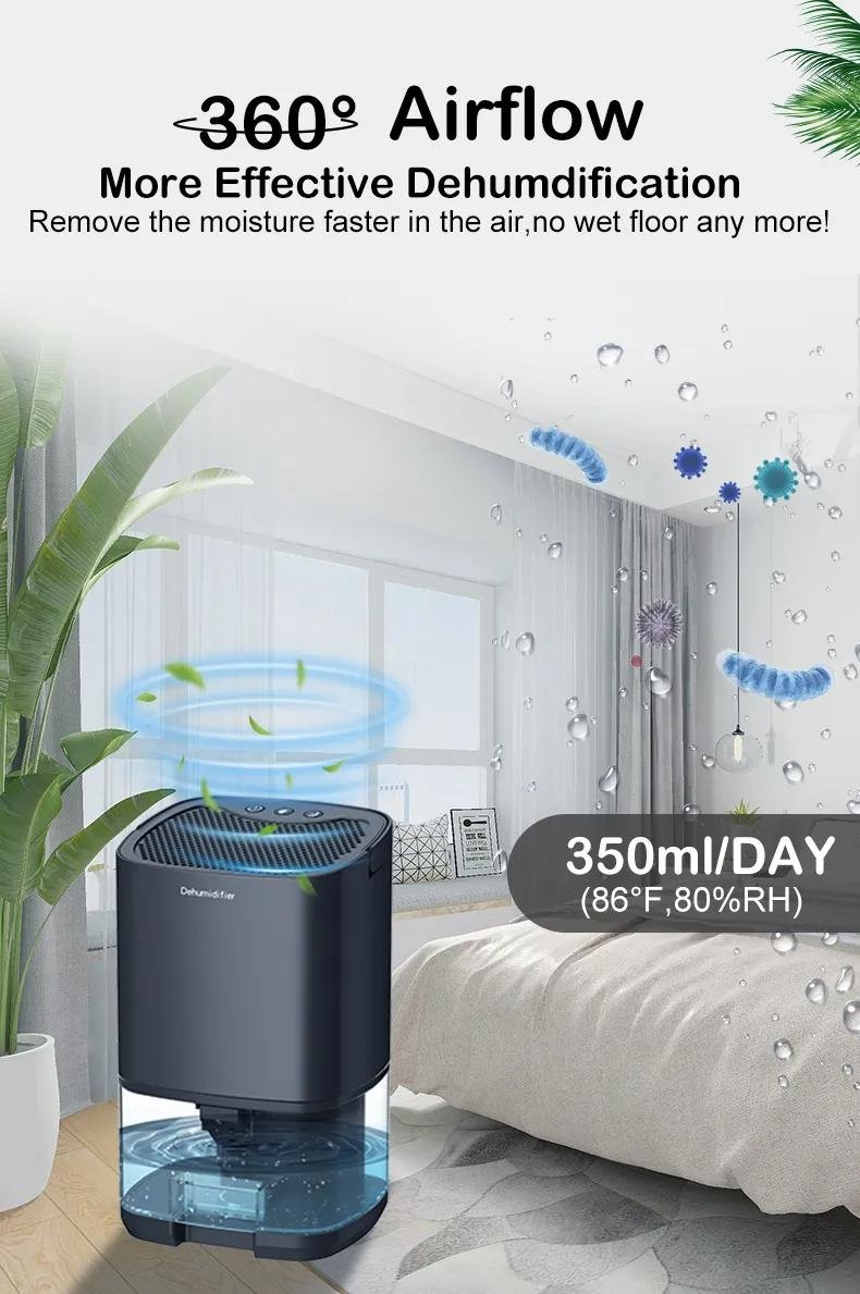Dehumidifier 2in1 Moisture Absorber Purification 1L 14W H2102 Elegant