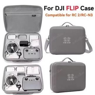 Tas Drone DJI Flip (Pu Leather) Remote RC2/N3 Storage Bag For DJI Flip RC 2/RC-N3 Waterproof Shockproof