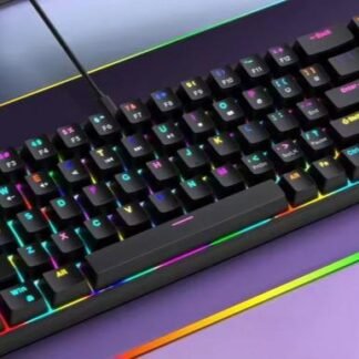 Gaming Mechanical Keyboard 61 Keys Red Blue Brown Switch Wired USB Detachable Cable RGB Backlit
