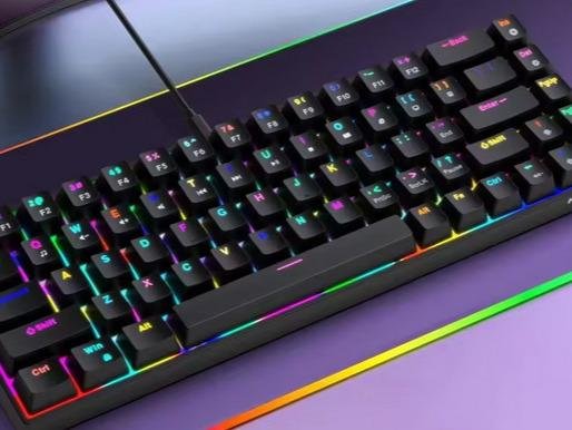 Gaming Mechanical Keyboard 61 Keys Red Blue Brown Switch Wired USB Detachable Cable RGB Backlit