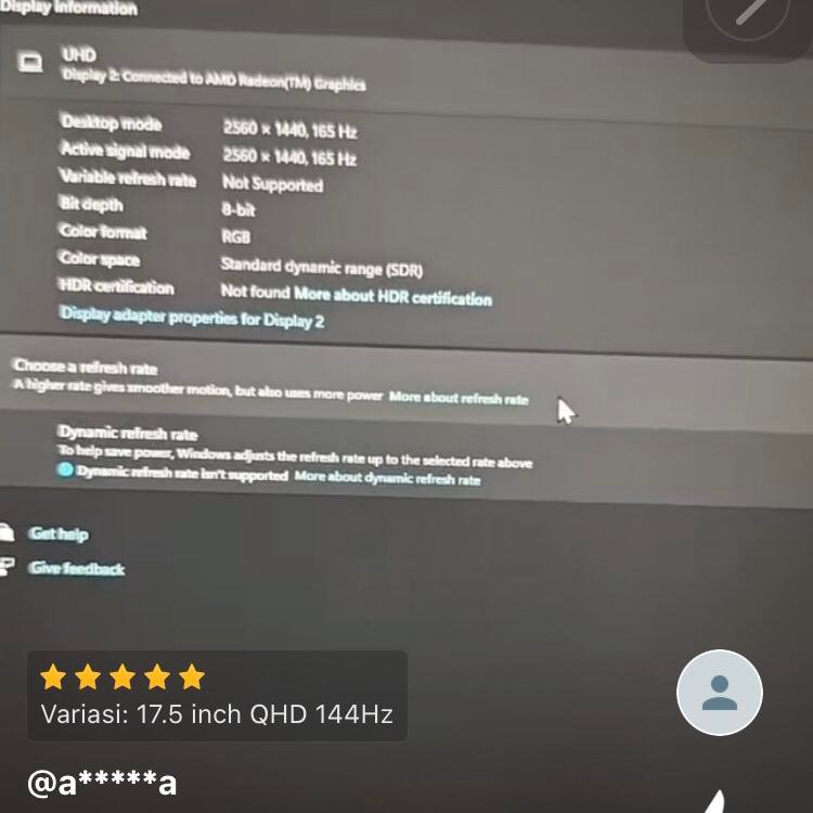 Portable Monitor 165Hz 144Hz QHD 2.5k IPS 100%SRGB Free AMDSync Vesa Mount Laptop Ipad Macbook HP Support MHL Tipe C Garansi Monitor - Image 3