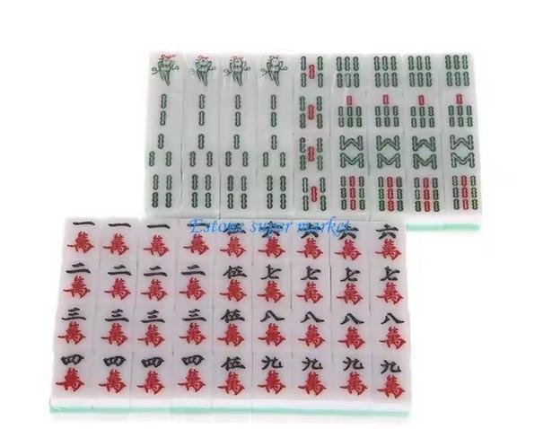 TRAVEL SIZE Mini Mahjong Set Portable Lipat Premium Acrylic Tiles Meja Flanel - Image 7