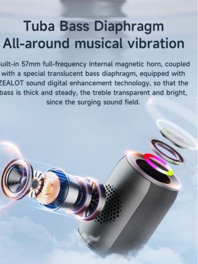 ZEALOT S32 Pro 3600 Mah Portable Subwoofer Waterproof Speaker Wireless Outdoor 16 Jam Hifi Sound quality Dual Pairing - Image 3