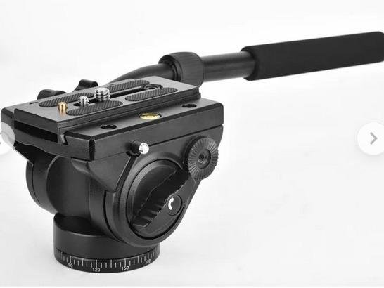 Kepala Tripod Damping Hydraulik 360 Derajat dengan Plat Quick Release untuk Kamera Digital SLR Fotografi