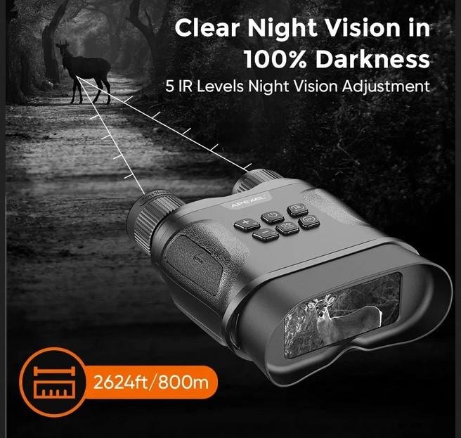 Teropong Binokuler Night Vision Video Recorder Optical 4x Binocular - Image 3