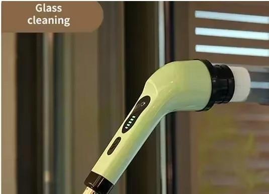 Sikat Pembersih Elektrik Multifungsi Kamar Mandi Meja Dapur Kaca Spin Scrubber Cordless - Image 4