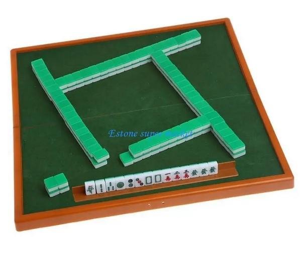 TRAVEL SIZE Mini Mahjong Set Portable Lipat Premium Acrylic Tiles Meja Flanel - Image 4
