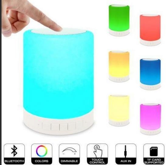 PORTABLE SPEAKER LV 2016 PLUS BLUETOOTH TOUCH LAMP LAMPU TIDUR LED ORI - Image 3