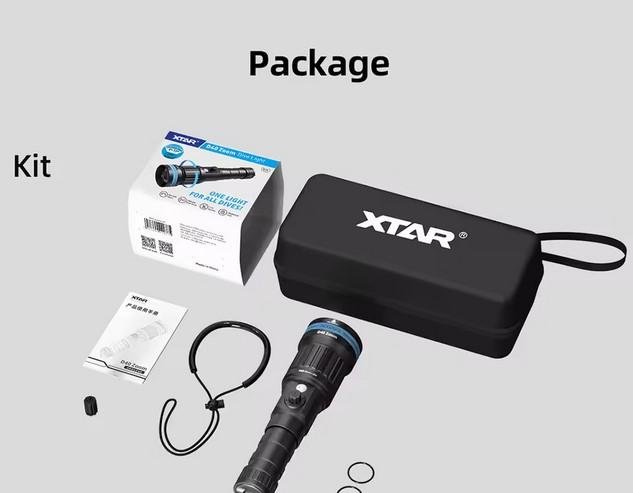 XTAR D40 ZOOM Diving Flashlight Adjustable Beam Dive Light Focus 1600LM Rechargeable USB-C Rechargeable Compact - Image 5