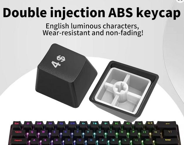 Gaming Mechanical Keyboard 61 Keys Red Blue Brown Switch Wired USB Detachable Cable RGB Backlit - Image 3