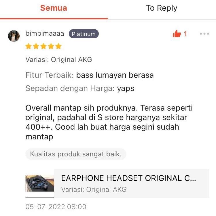 HEADSET EARPHONE ORIGINAL COPOTAN S8 S9 S10 PLUS AKG GARANSI NO OEM - Image 4