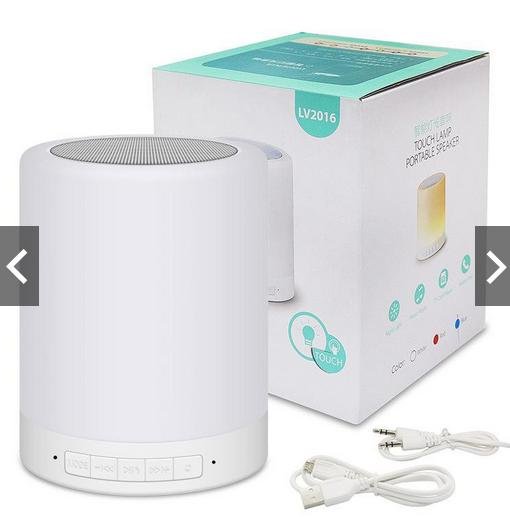 PORTABLE SPEAKER LV 2016 PLUS BLUETOOTH TOUCH LAMP LAMPU TIDUR LED ORI