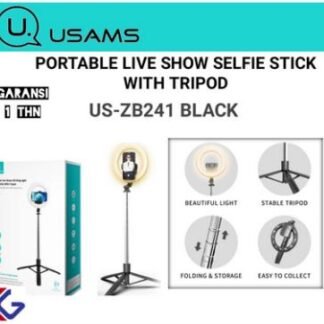 PORTABLE LIVE SHOW SELFIE STICK WITH TRIPOD GARANSI ORI USAMS USZB241