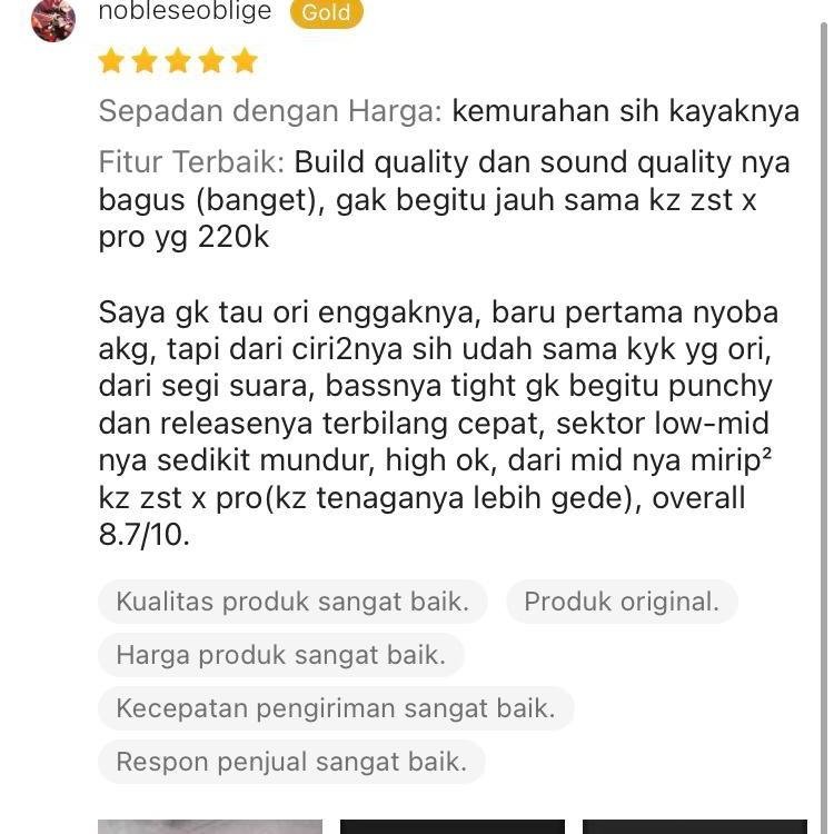 HEADSET EARPHONE ORIGINAL COPOTAN S8 S9 S10 PLUS AKG GARANSI NO OEM - Image 3