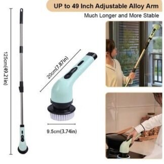 Sikat Pembersih Elektrik Multifungsi Kamar Mandi Meja Dapur Kaca Spin Scrubber Cordless