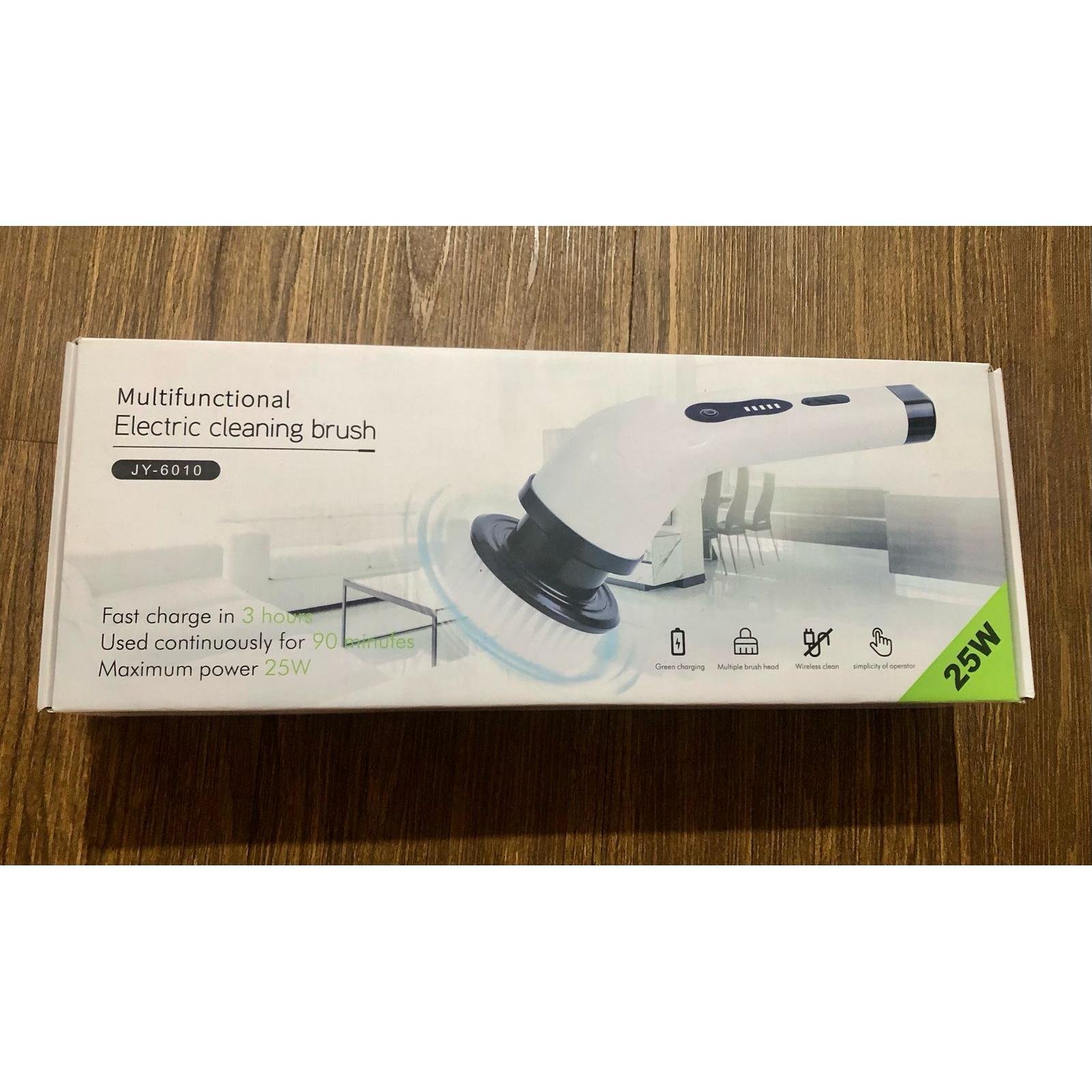 Sikat Pembersih Elektrik Multifungsi Kamar Mandi Meja Dapur Kaca Spin Scrubber Cordless - Image 6