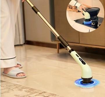 Sikat Pembersih Elektrik Multifungsi Kamar Mandi Meja Dapur Kaca Spin Scrubber Cordless - Image 2
