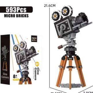 593PCS Mainan Le90 Blok Micro Mini Blok Mainan Edukasi Cine Camera Building Block Hadiah Anak Kado