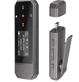 MP3 Digital Audio Player Bluetooth Type C Plug 5.3 with Clip for Sport Touch Pedometer 64Gb
