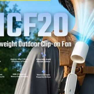 NCF20 Outdoor Clip-on Fan Handheld Fan Portable Pocket  43g Fishing Camping Commute Hiking Concert