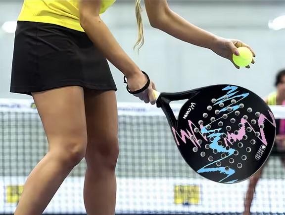 Raket Padel Racket Professional Teardrops Carbon Fiber Soft EVA High quality - Image 3