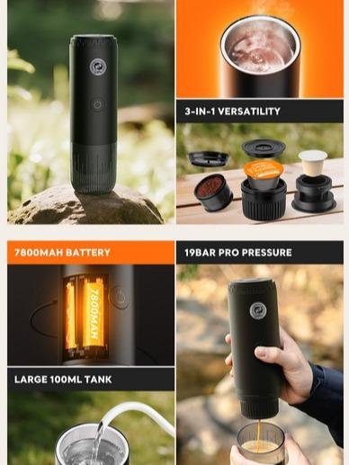 iCafilas Portable Electric Espresso Maker (Self-Heating) 80 ml - Image 3