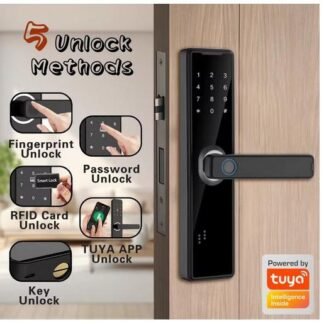 Smart Door Lock App Bluetooth Fingerprint Password Wifi Electronic Smart Door Lock With Biometric Fingerprint / Smart Card / Password / Key Unlock/ USB Emergency Charge