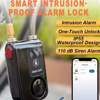 Gembok Sepeda Smart Lock Intrusion Alarm Lock 110 dB Sirene Alarm IP55 Waterproof One-Touch Unlock