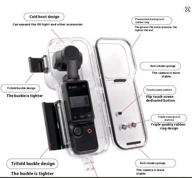 Diving Case Waterproof Diving Housing Case DJI Osmo Pocket 3 45M Underwater Diving Protective Shell - Image 2