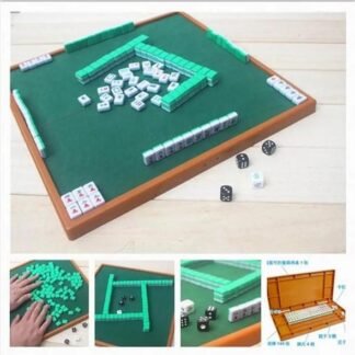 TRAVEL SIZE Mini Mahjong Set Portable Lipat Premium Acrylic Tiles Meja Flanel