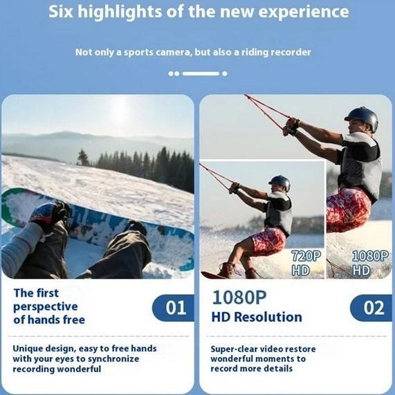 KGadget Kamera Action Sport Mini 1080P HD dengan WiFi & Baterai 600mAh untuk Vlogging dan Recording Garansi 6 Bulan - Image 2