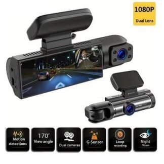 Kamera Mobil DashCamMobil Front And Inside,3.16inchdash Cam 1080P G Sensor HD Night Vision Loop Recording Wide Angle Car DVR