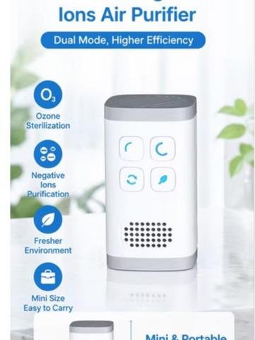 NEW-Mini Air Purifier Ozone Generator Purification Home Bathroom Toilet Deodorizer Pet Deodorizer Air Ionizer US Plug