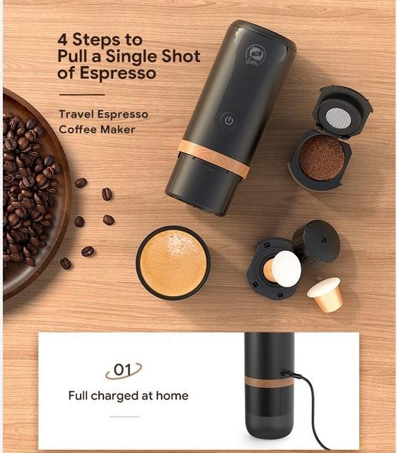 Mesin Kopi Portable Travel Mini Tumbler Espresso Coffee Maker Original