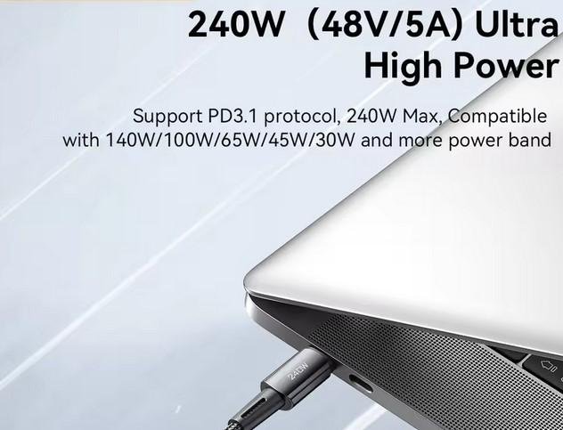 USB Kabel Data C to C PD 240W Super Fast Charging Cables Type C To USB Type C Wire Cable 5A For Xiaomi Samsung Huawei Macbook iPad Data Cord 1.8 M - Image 3