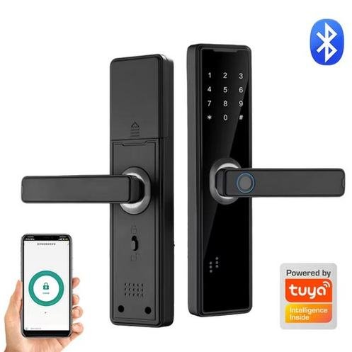 Smart Door Lock App Bluetooth Fingerprint Password Wifi Electronic Smart Door Lock With Biometric Fingerprint / Smart Card / Password / Key Unlock/ USB Emergency Charge - Image 2
